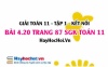 Bài 4.20 SGK Toán 11 tập 1 Kết nối tri thức